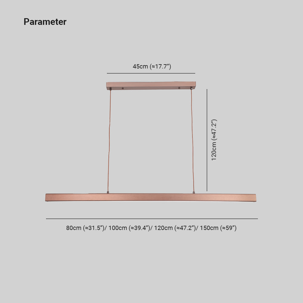 Edge LED Pendant Light dimensions, linear metal design Edge Modern Linear Metal LED Pendant Light