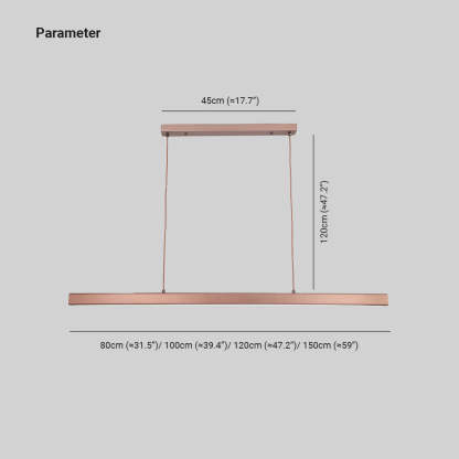 Edge LED Pendant Light dimensions, linear metal design Edge Modern Linear Metal LED Pendant Light