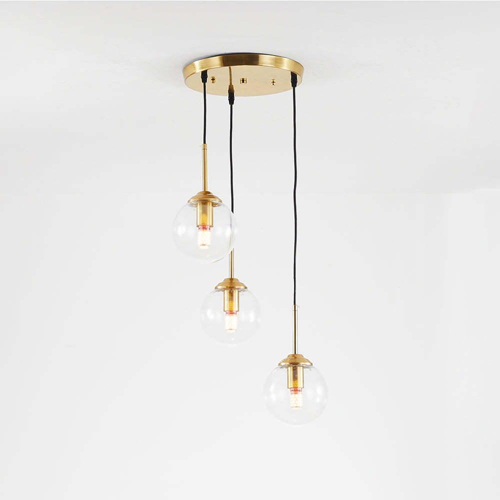 Valentina Clear Glass Pendant Light - 3 lights