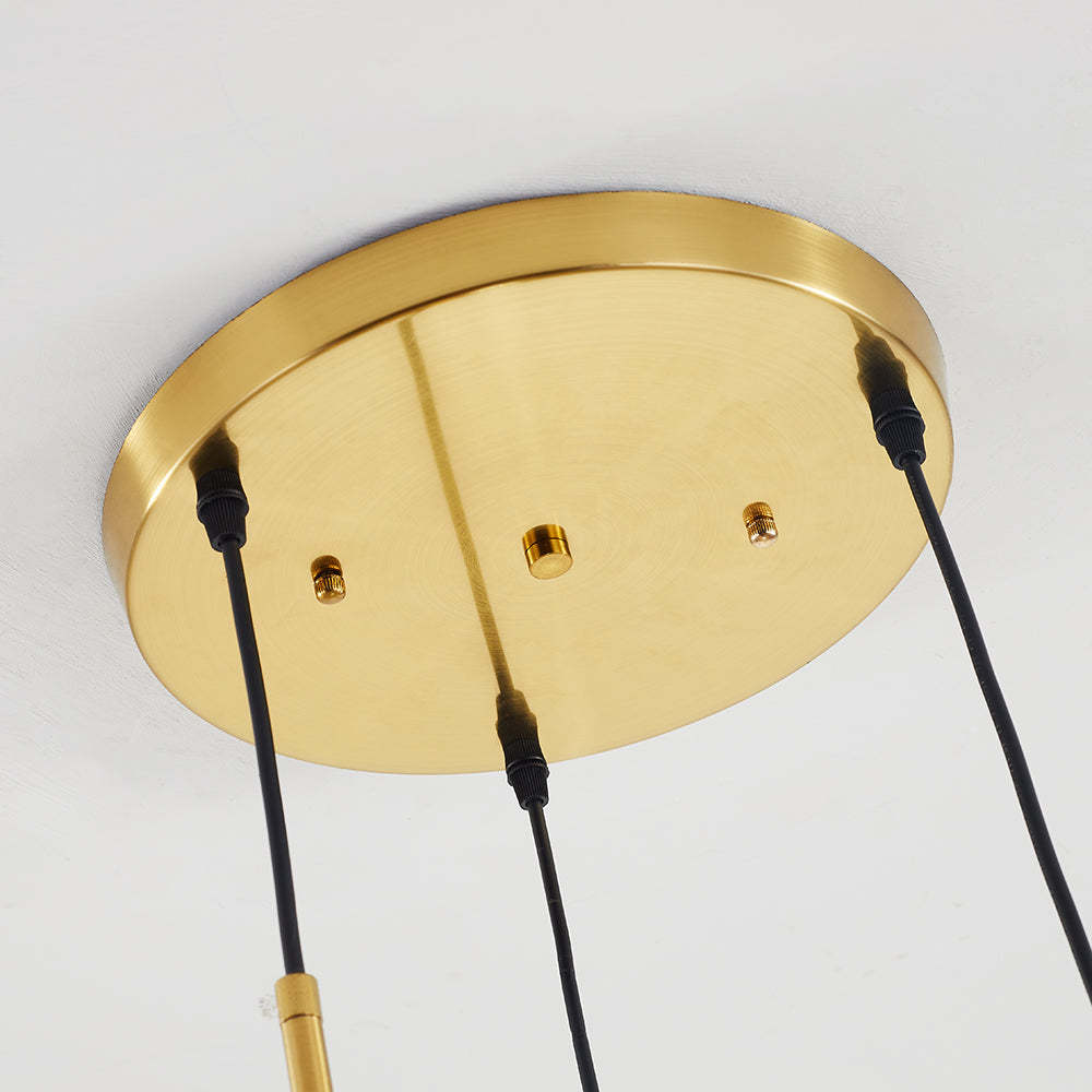 Valentina pendant light canopy detail, brass finish