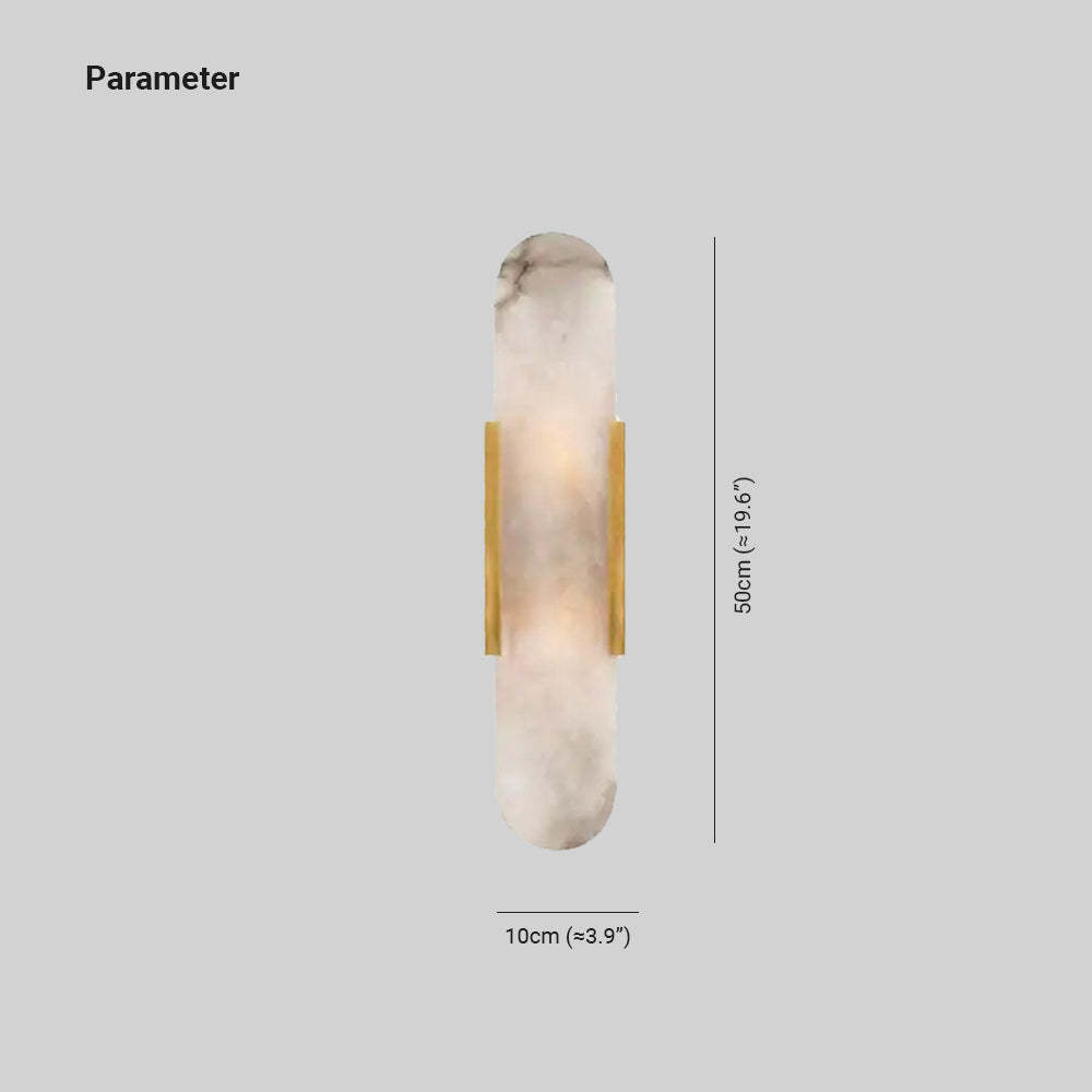 Chan Dolomite Sconce Dimensions: 10cm x 50cm