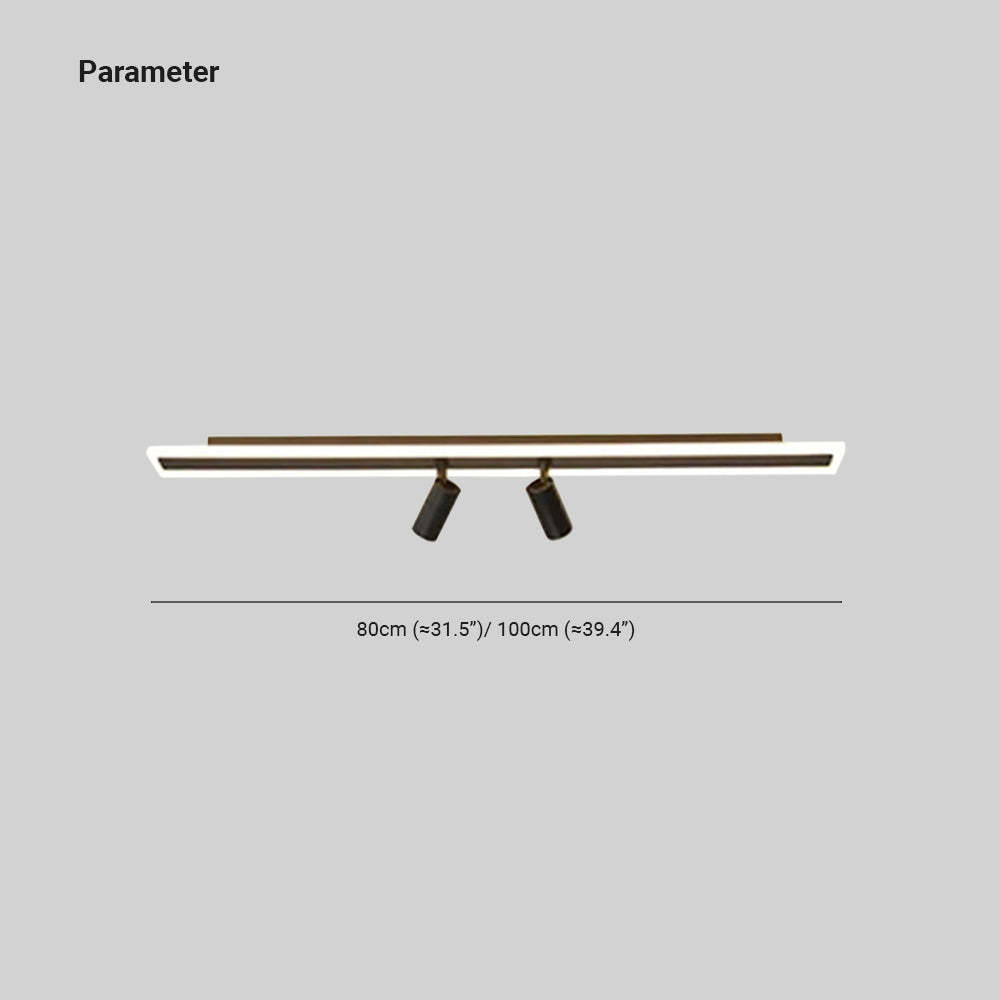 Haney Double-linear Ceiling Light with Size Options