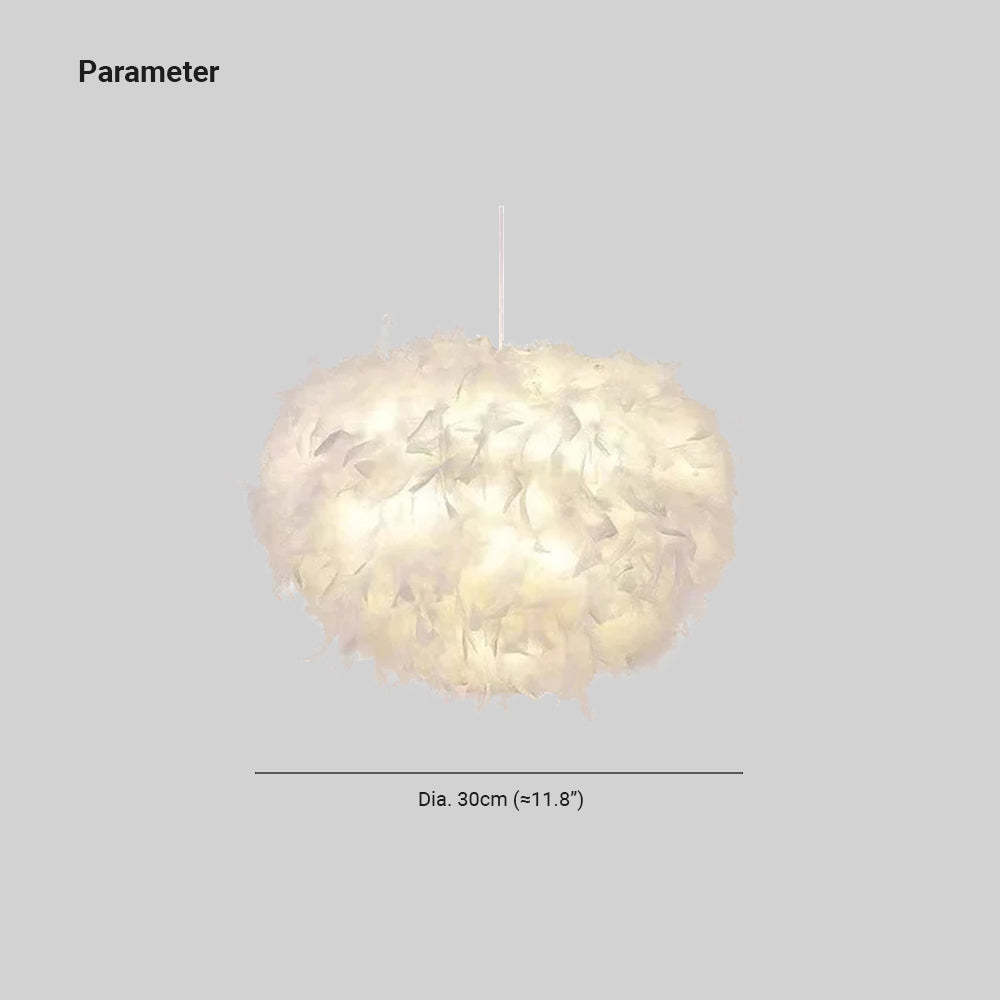 O'Moore Feather Pendant Light, 30cm Diameter