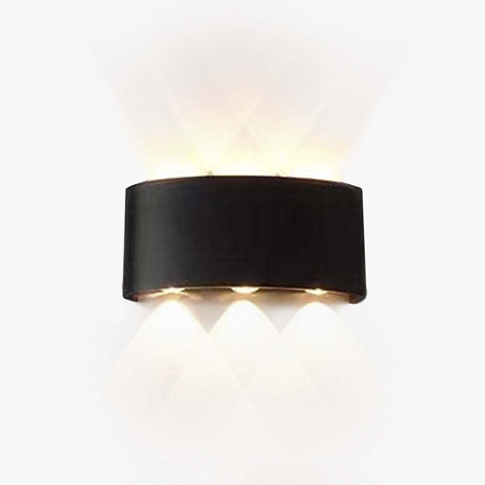 Modern black metal outdoor wall lamp