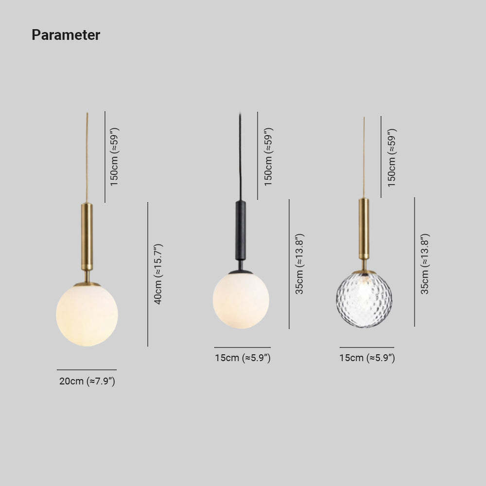 Valentina Modern Glass Ball Pendant Light