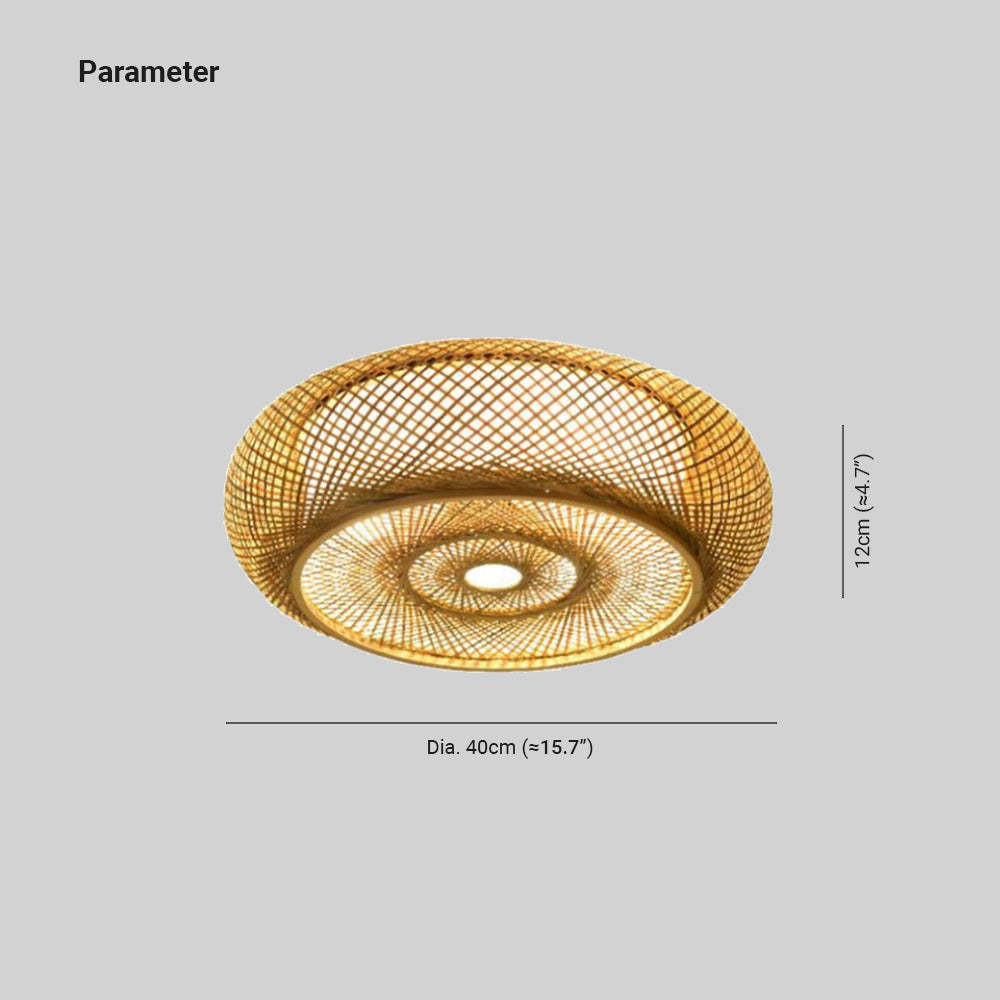 Muto rattan ceiling light dimensions