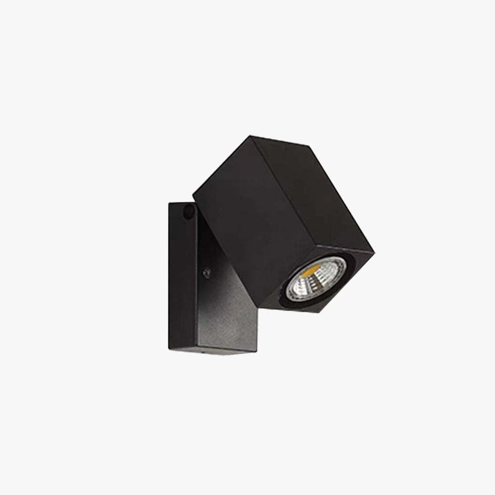 Black Metal Spotlight Wall Lamp - Orr Modern Outdoor Lighting