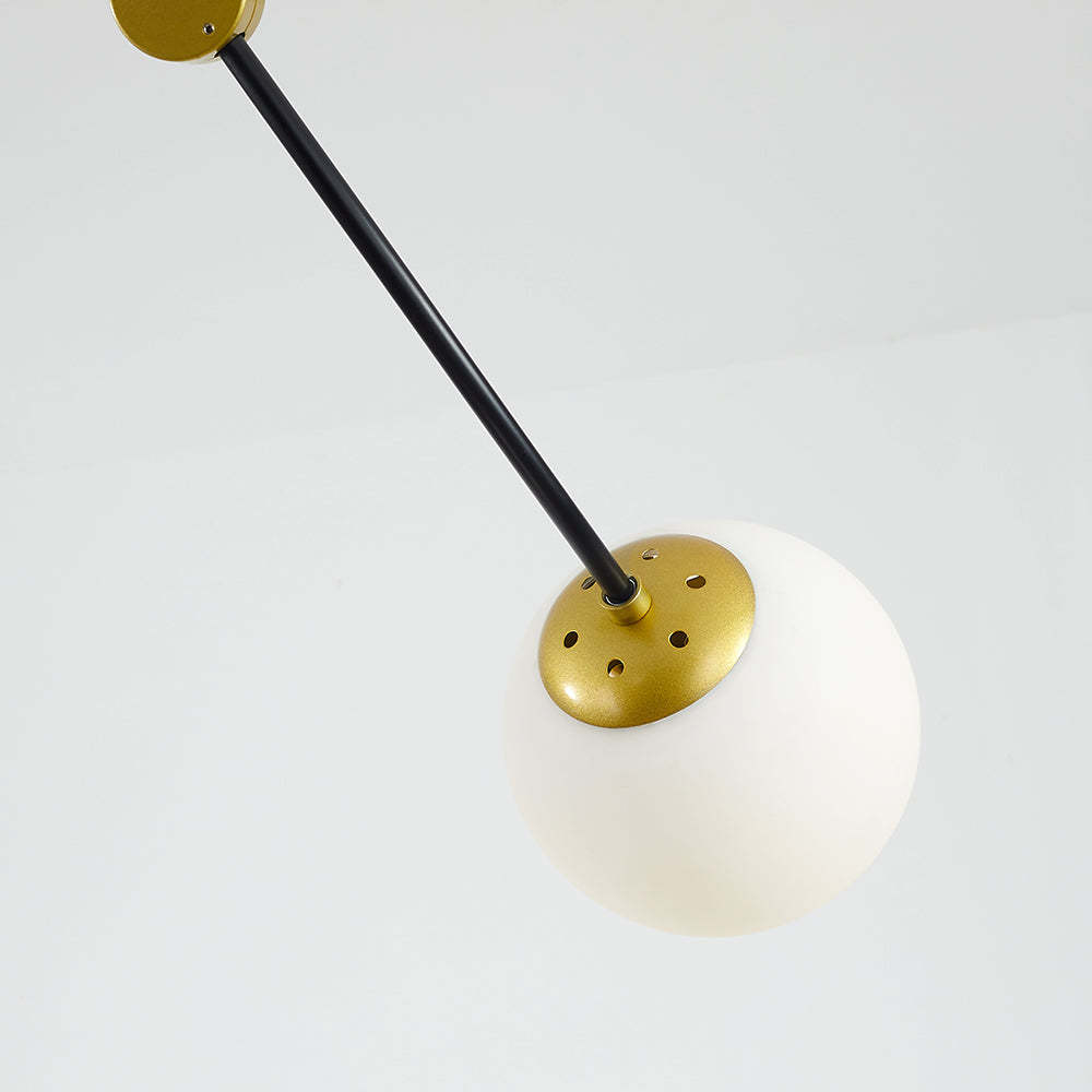 Valentina Chandelier, Glass Globe Pendant Light, Minimalist Design