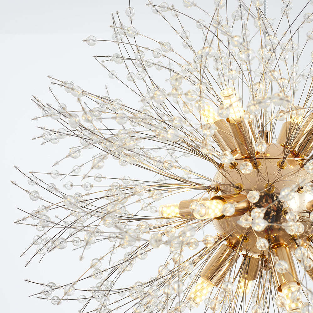 Lili Vintage Pendant Light, dandelion inspired, close-up