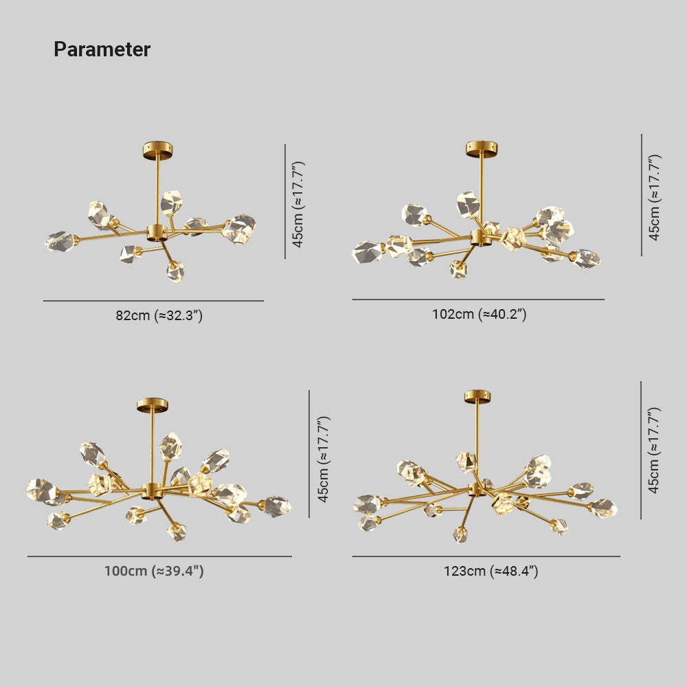 Crystal Chandelier Dimensions - Living Room Lighting