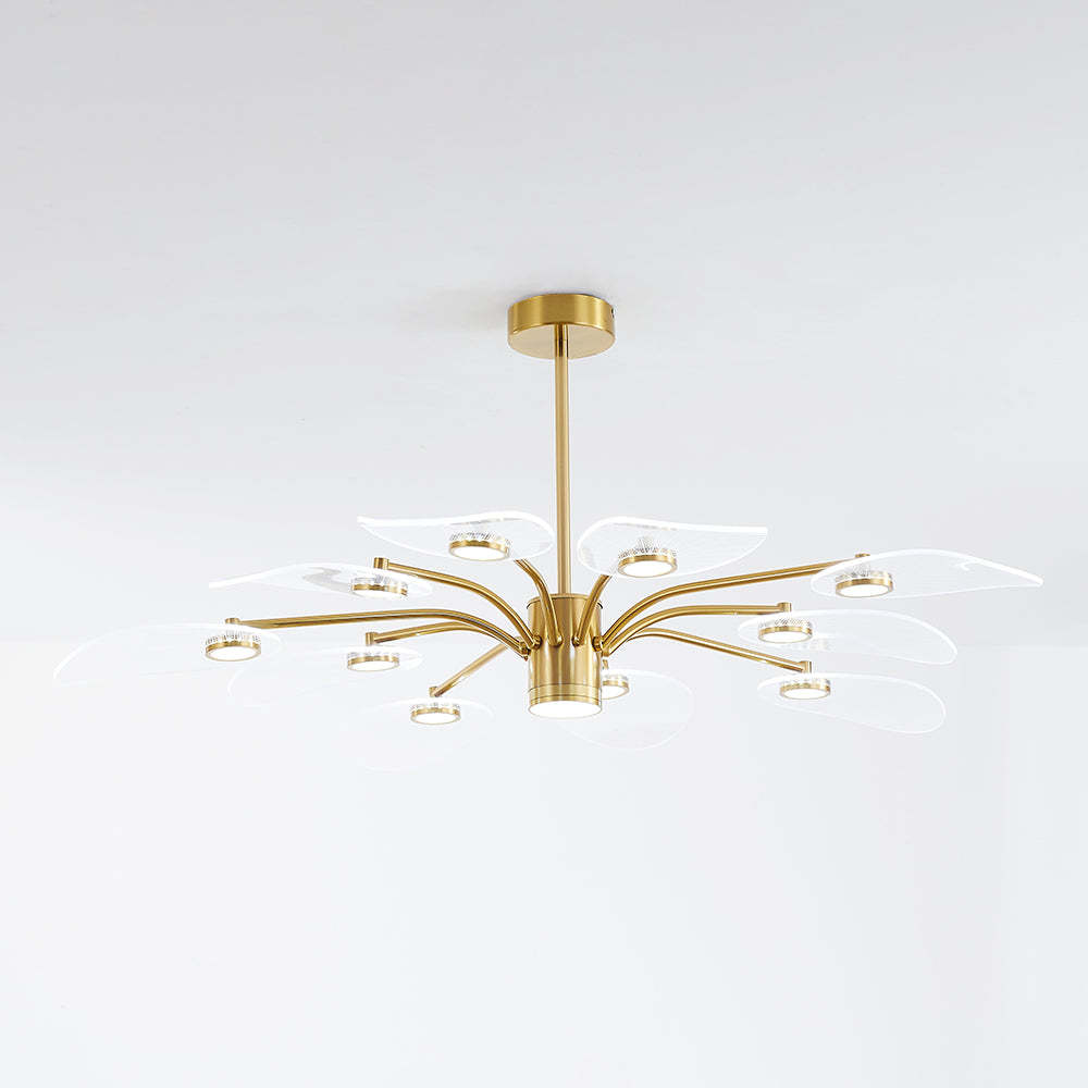 Carins Art Deco Leaf Chandelier by Lassola