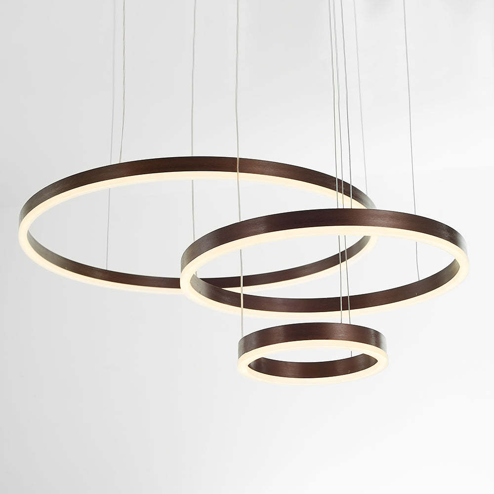 Arisha modern pendant light - brown metal circle LED lighting Arisha Modern Pendant Light Tir-Circle Metal