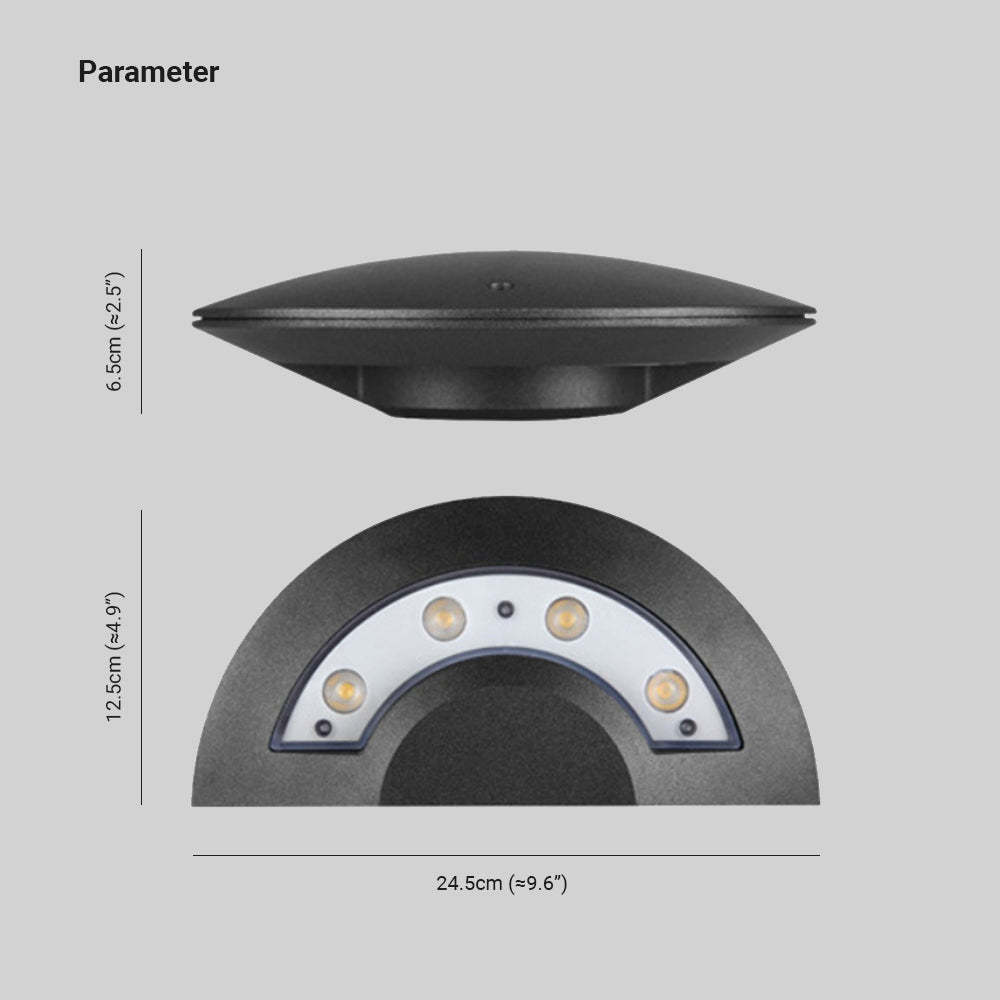 Orr Wall Lamp dimensions - Metal LED Outdoor