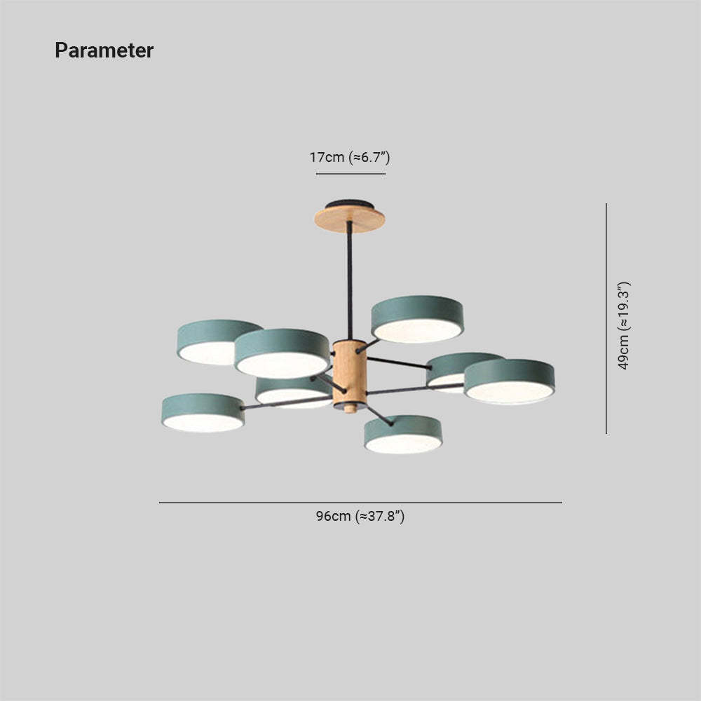 Sienna Art Deco Pendant Light - Detailed Dimensions