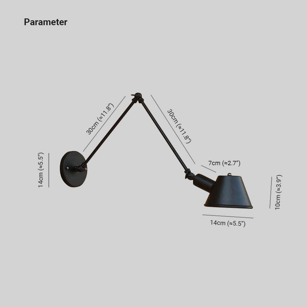 Brady LED Wall Lamp Dimensions - Industrial Lighting