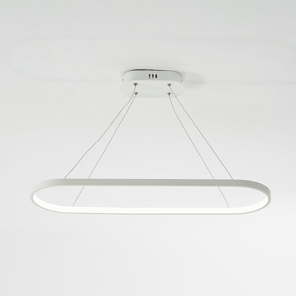 Edge Oval Minimalist Hanging Pendant Light