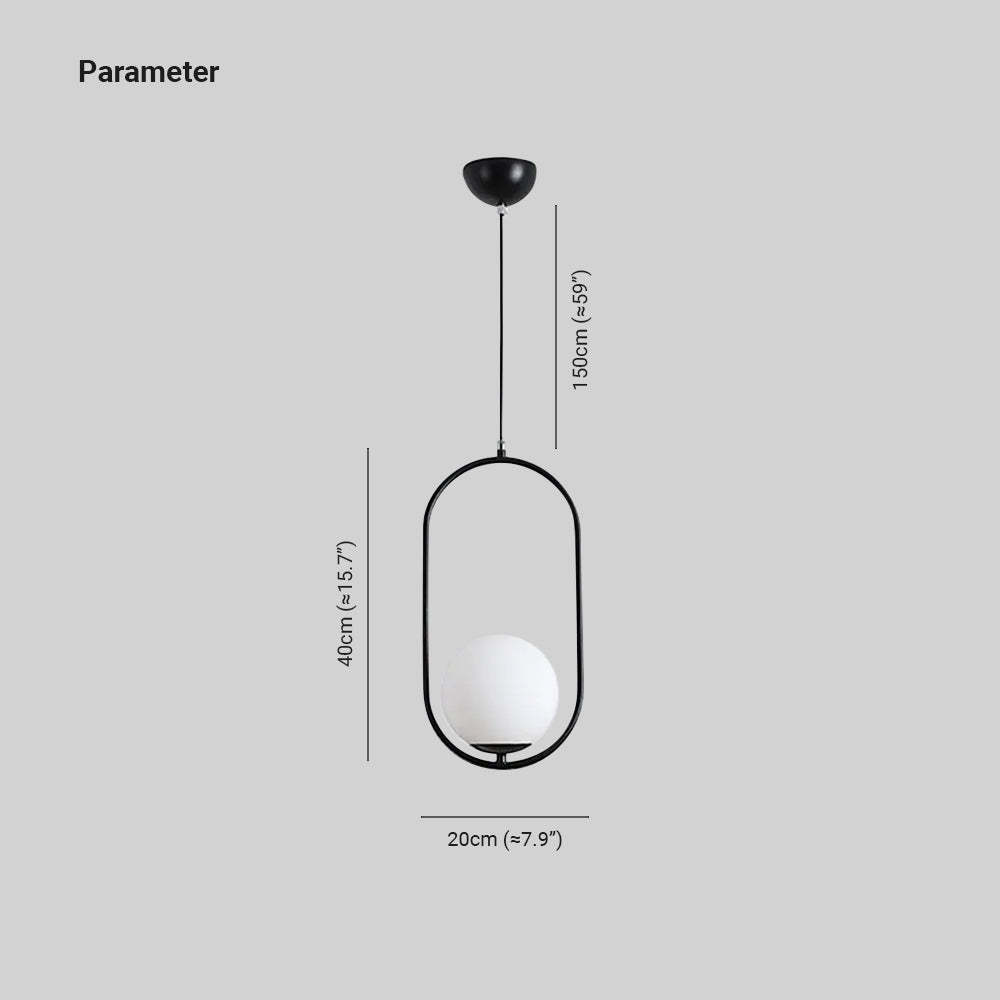 Valentina Globe Pendant Light dimensions