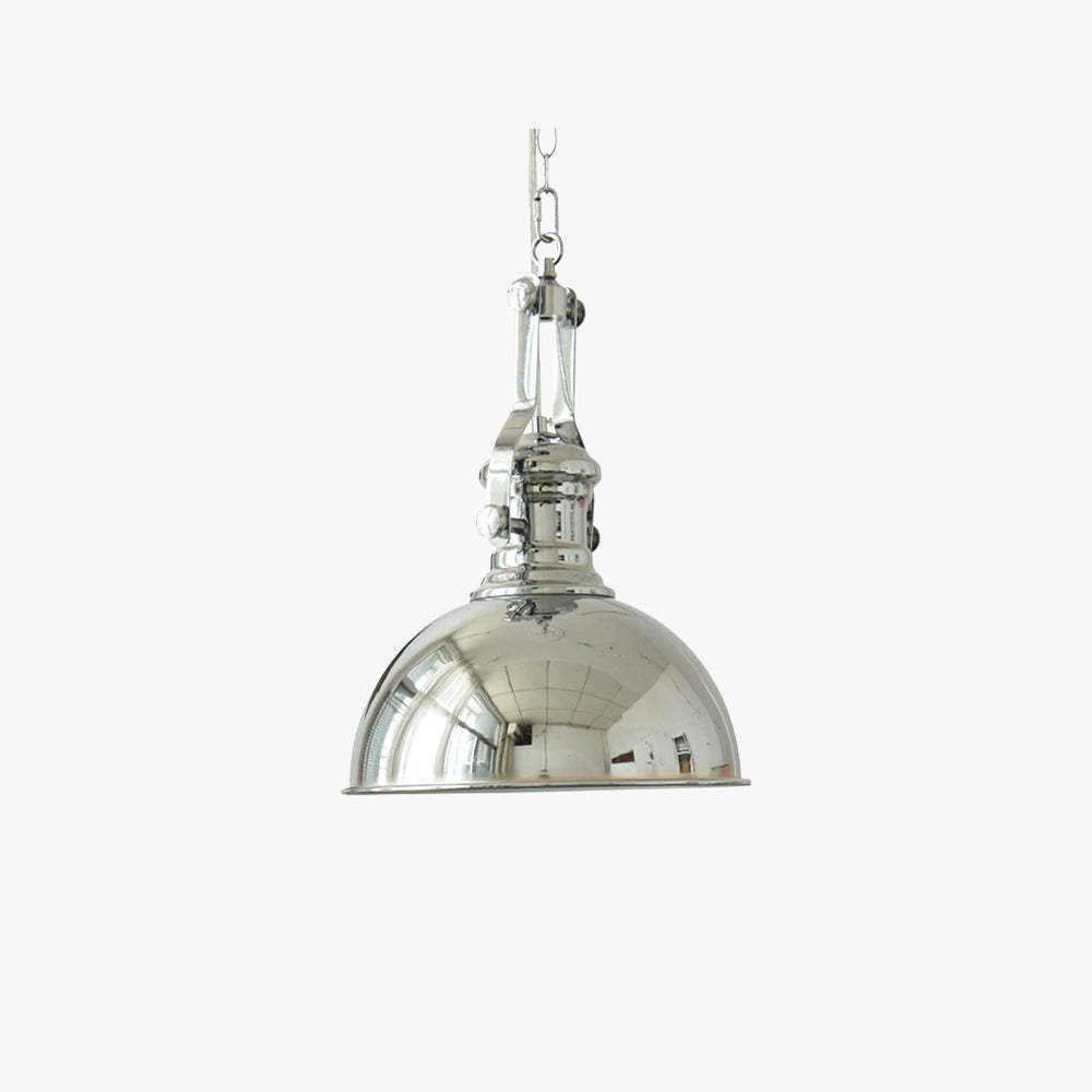 Alessio Industrial LED Pendant Light Chrome Metal