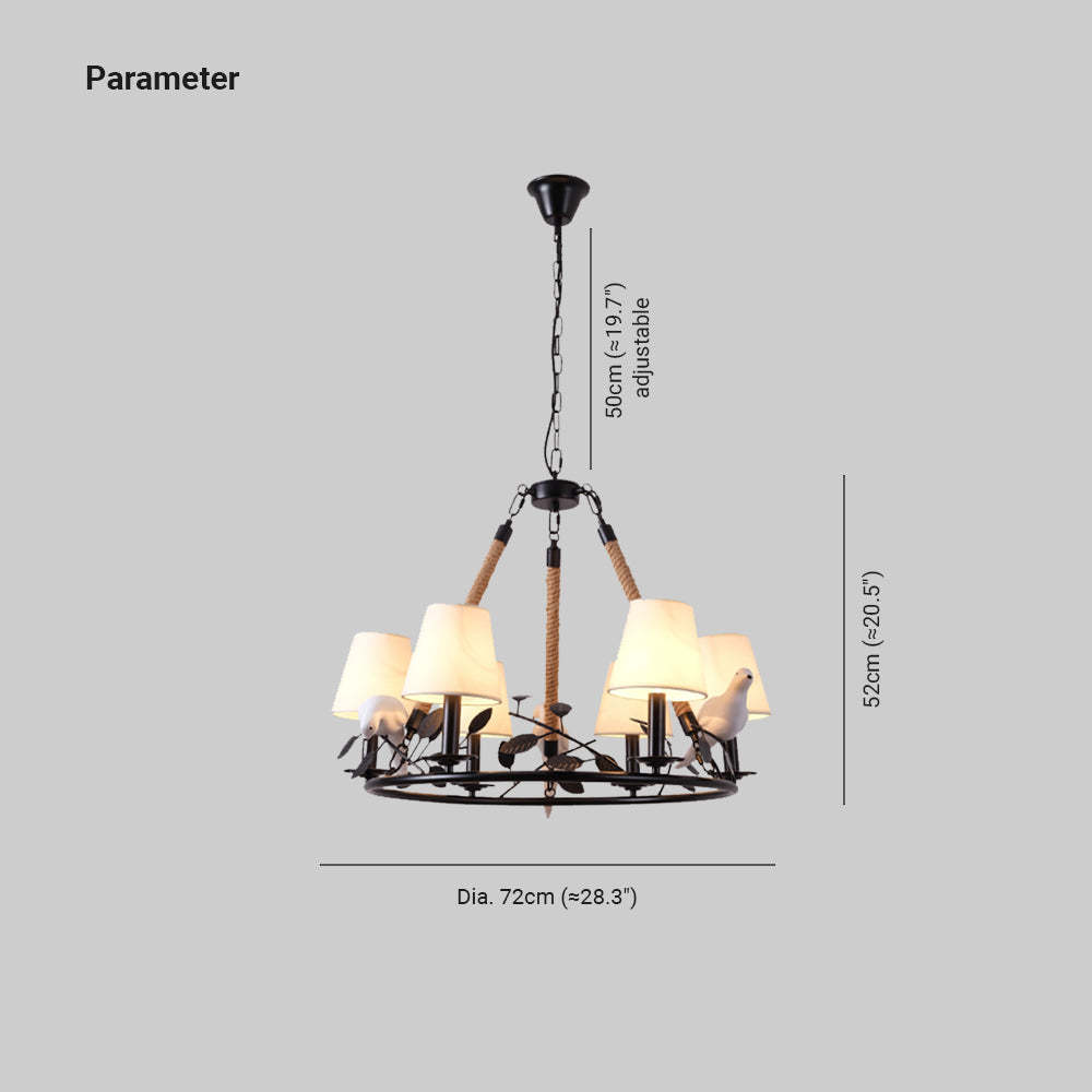 Epoch Vintage LED Chandelier - Dimensions & Details