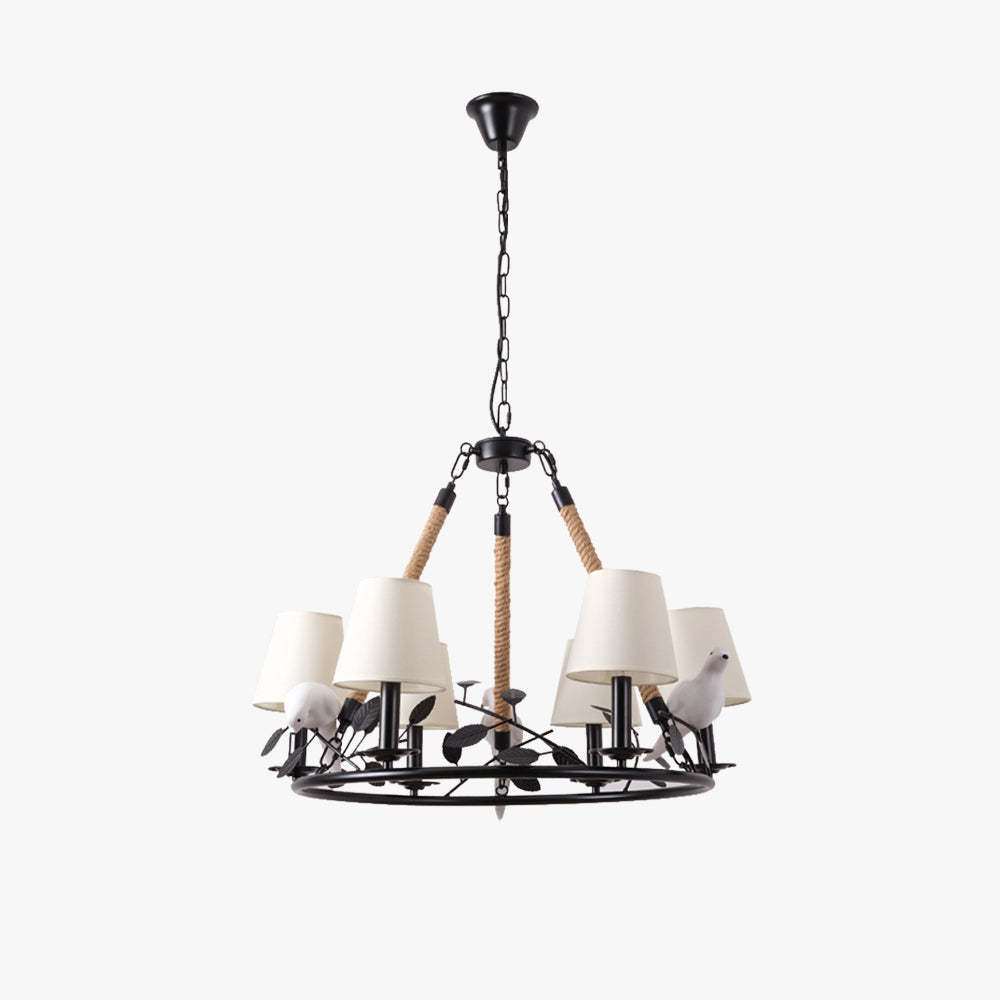Epoch Vintage LED Chandelier with bird decor