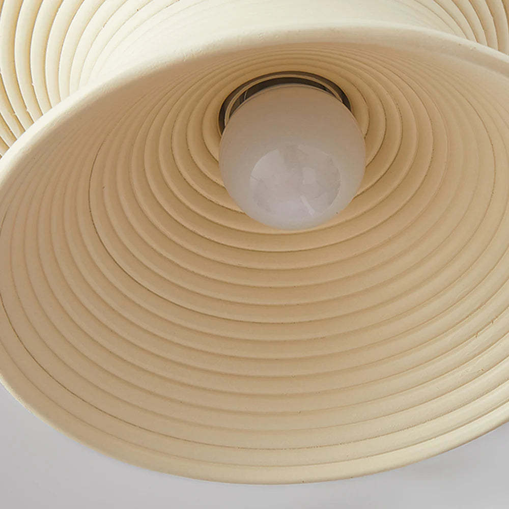 Hailie pendant light's resin shade detail, minimalist lighting
