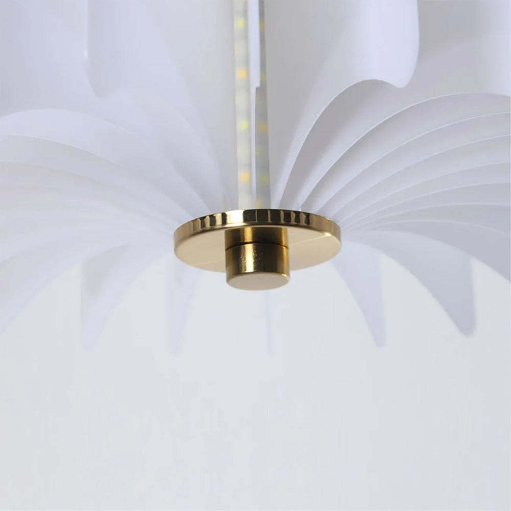 Hailie Pumpkin LED Pendant Light close-up, metal and acrylic details