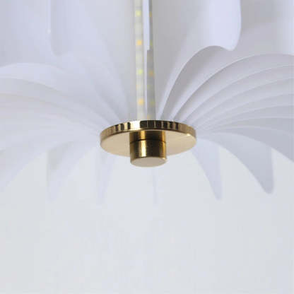 Hailie Pumpkin LED Pendant Light close-up, metal and acrylic details