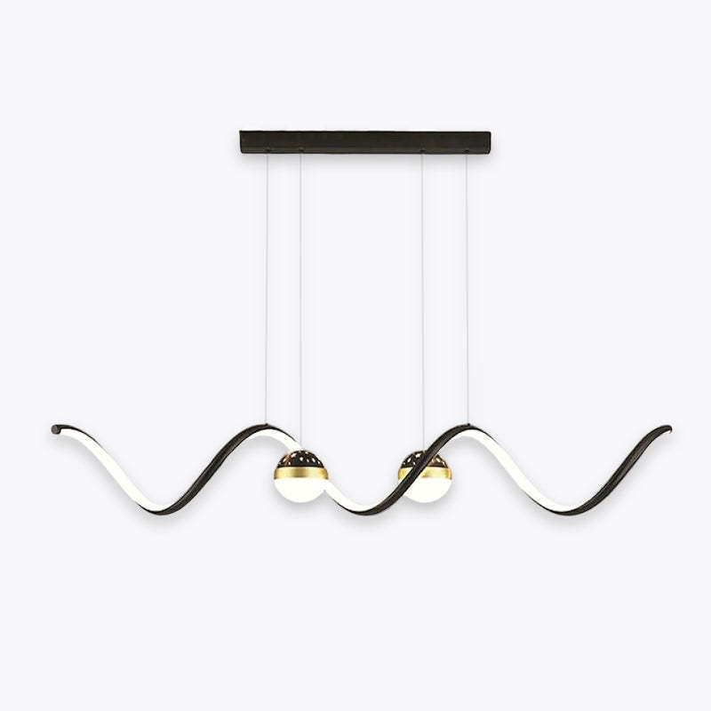 Madina Nordic Globe Wavy Metal Pendant Light - Lassola