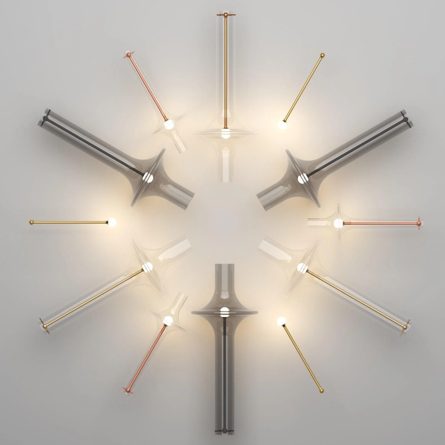Hailie Minimalism Glass  Metal Pendant Light Bedroom Living Room
