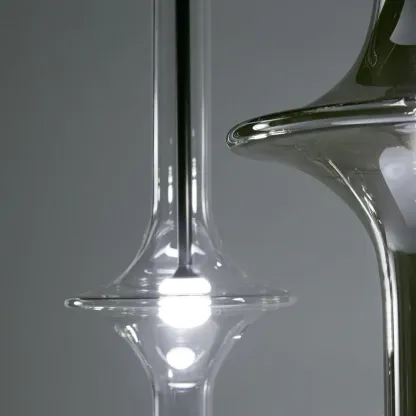Hailie Minimalism Glass  Metal Pendant Light Bedroom Living Room
