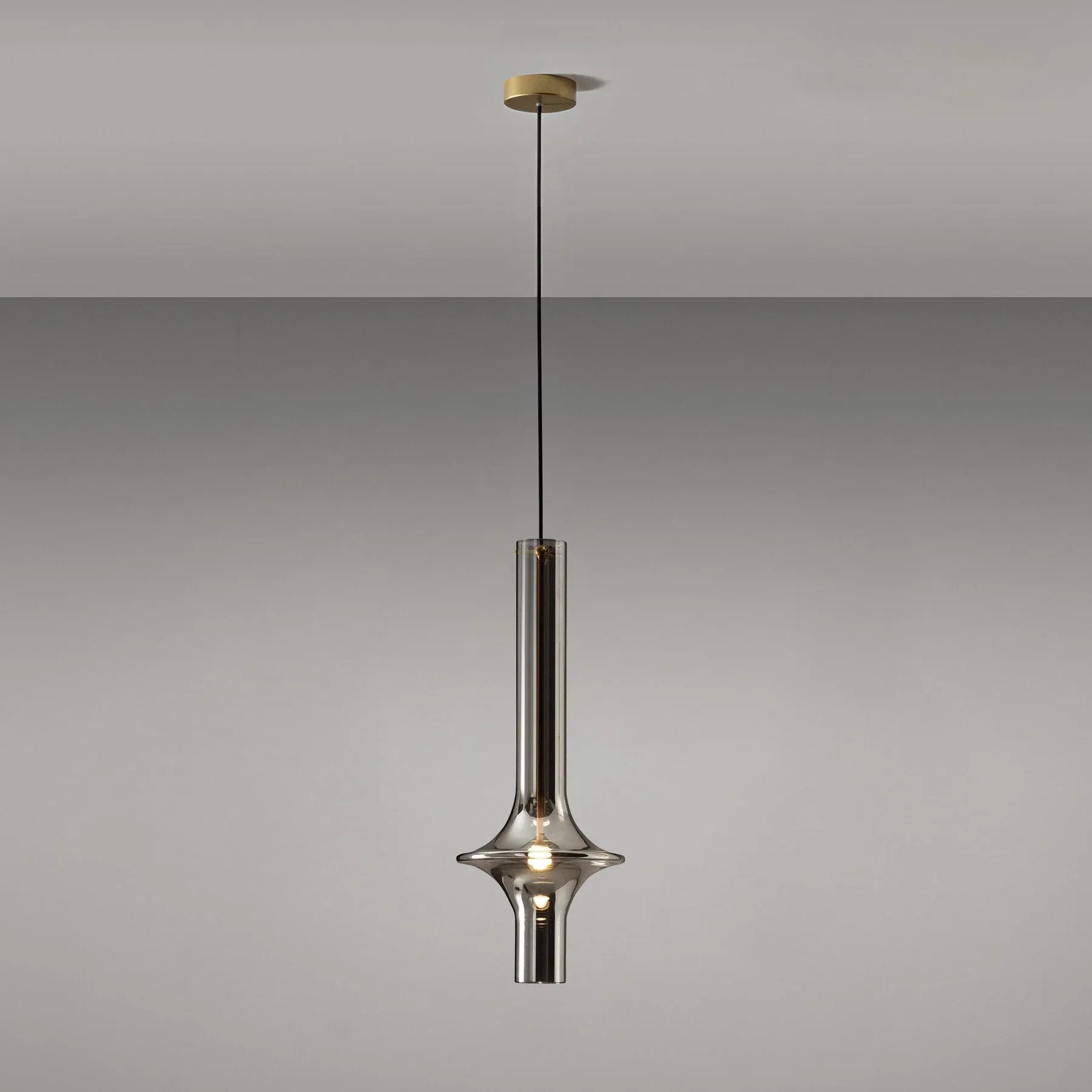 Hailie Minimalism Glass  Metal Pendant Light Bedroom Living Room