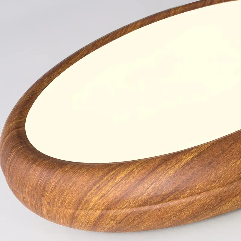 Ozawa Modern Minimalism Round Wood Ceiling Lamp Bedroom Dining Room