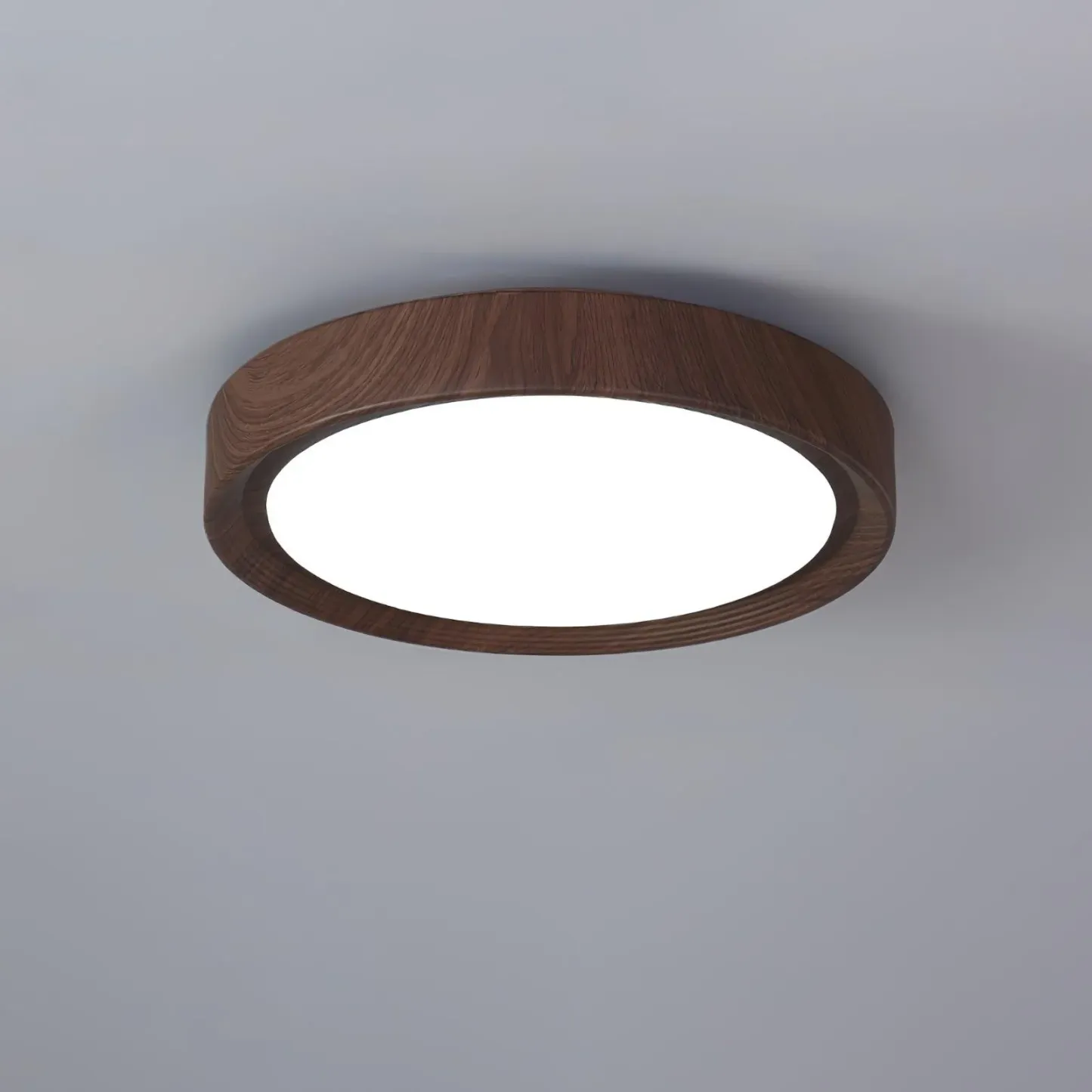 Ozawa Modern Minimalism Round Wood Ceiling Light Bedroom Dining Room