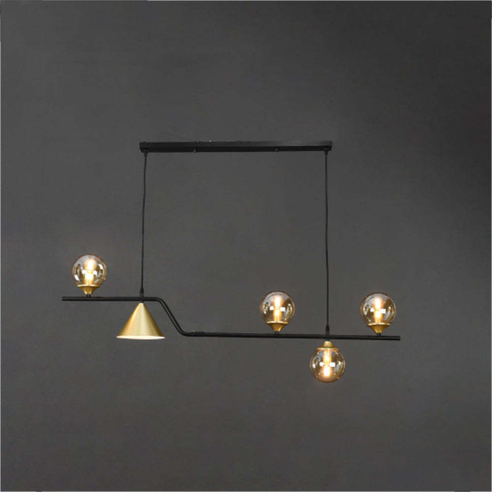 Modern Edge Pendant Light with Glass Globes