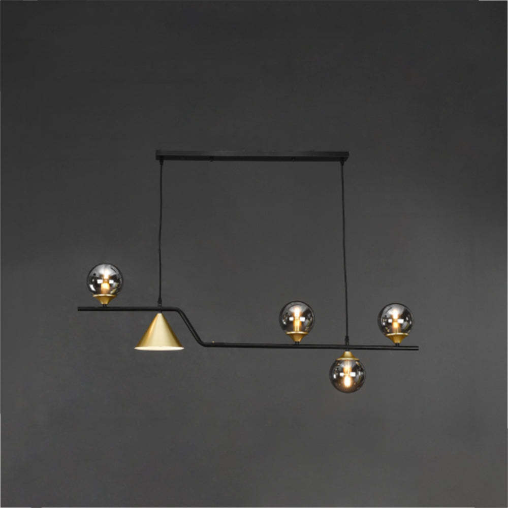 Modern Edge Pendant Light - Glass and Metal Fixture