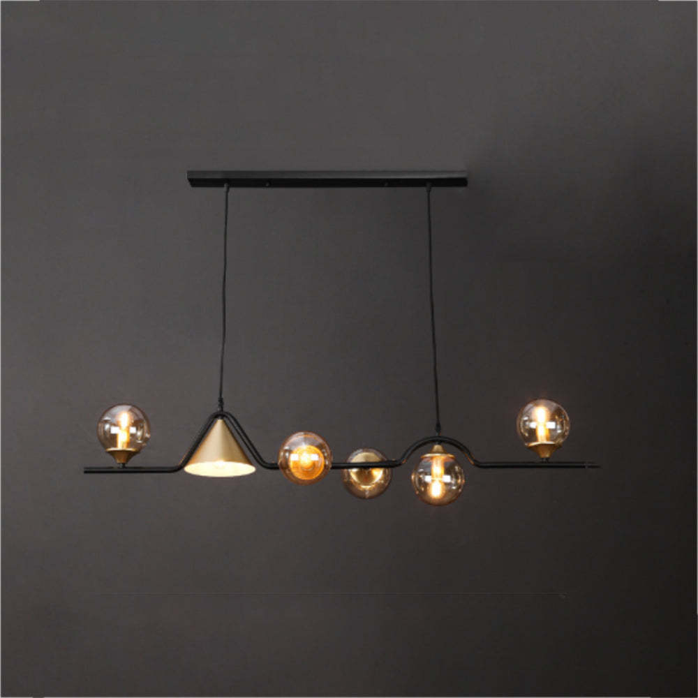 Modern Edge Pendant Light - Glass Globe Design