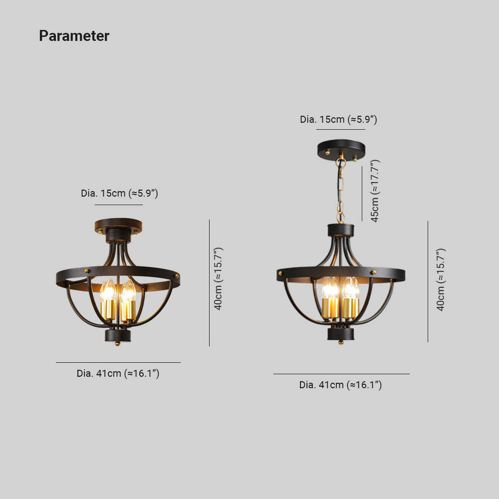 Alessio Pendant Light Dimensions, Matte Metal Fixture
