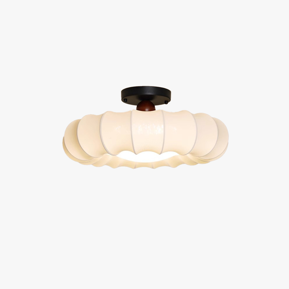 Renée Nordic Grey Beige Ceiling Light Metal Wood Fabric Dining Room  Bedroom