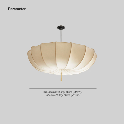 Renée Nordic Metal Fabric Cream Pendant Light Dining Room Bedroom