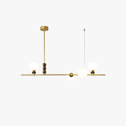 Edge Vintage Metal Wood Glass Pendant Light Dining Room Bedroom