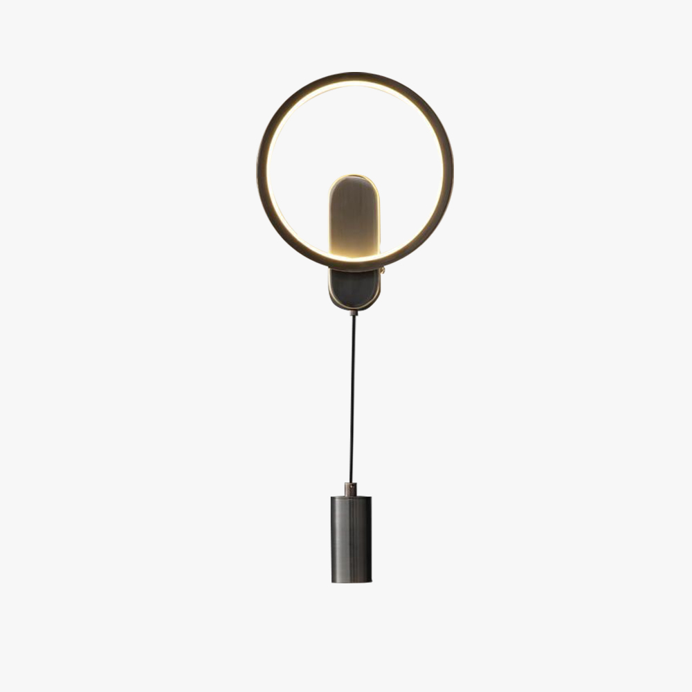 Edge Modern LED Round Metal Wall Light Living Room Bedroom Hallway