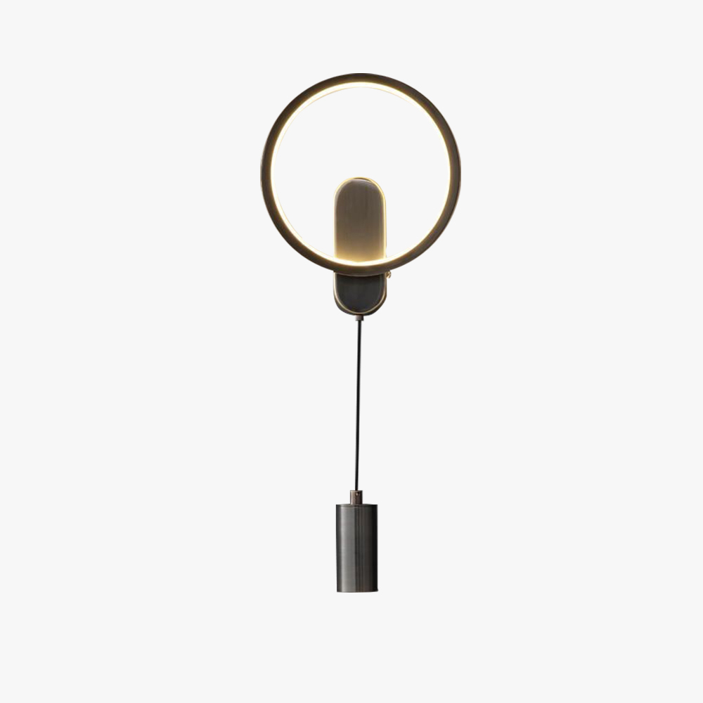 Edge Modern LED Round Metal Wall Light Living Room Bedroom Hallway