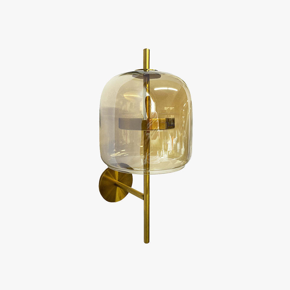 Quinn Modern Indoor Wall Lamp - Metal and Glass Bedroom Lighting