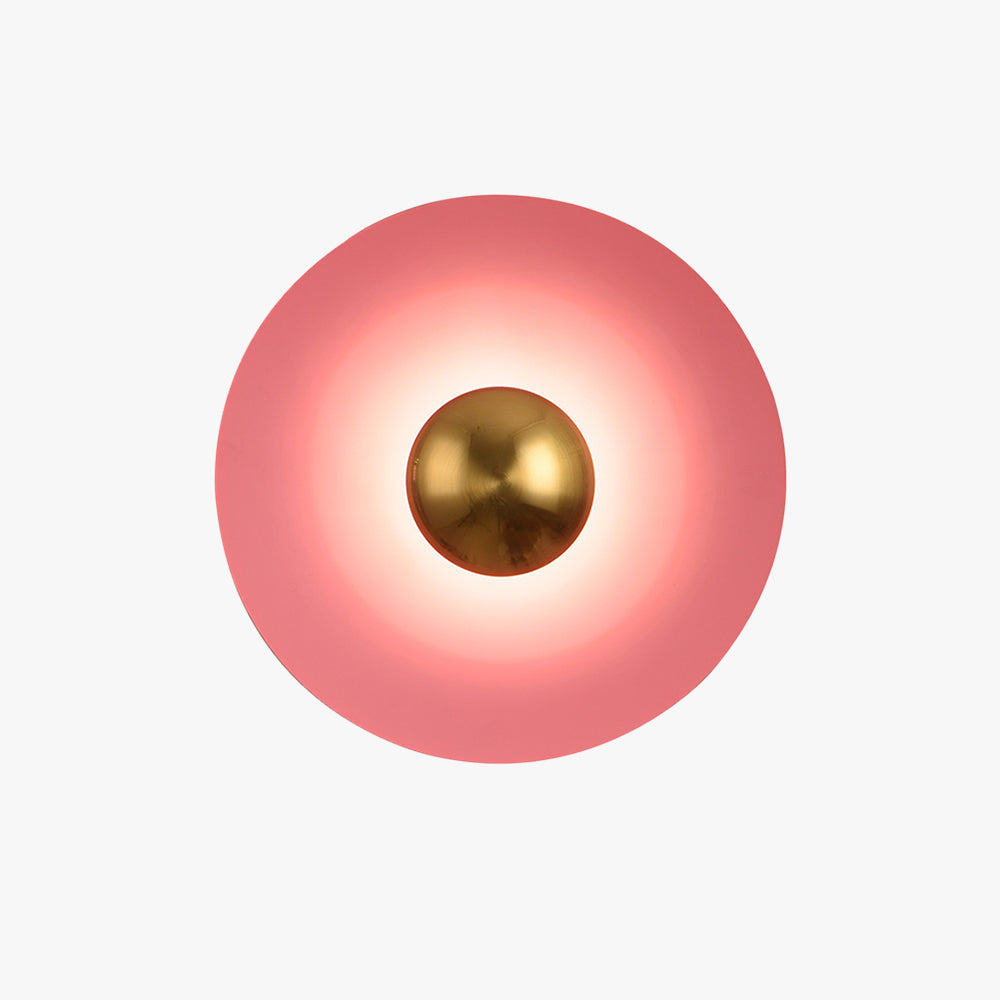 Morandi Plate LED Indoor Wall Lamp - Pink and Gold