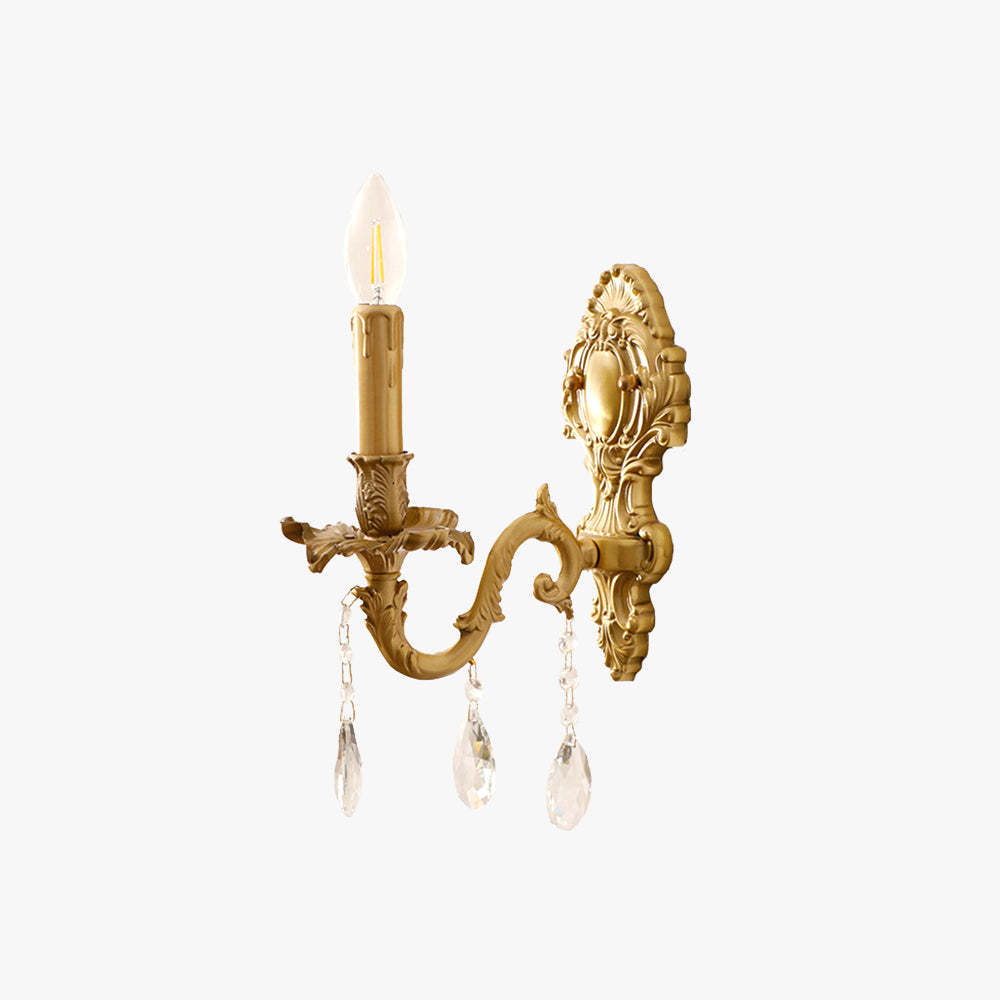Alessio vintage crystal wall light