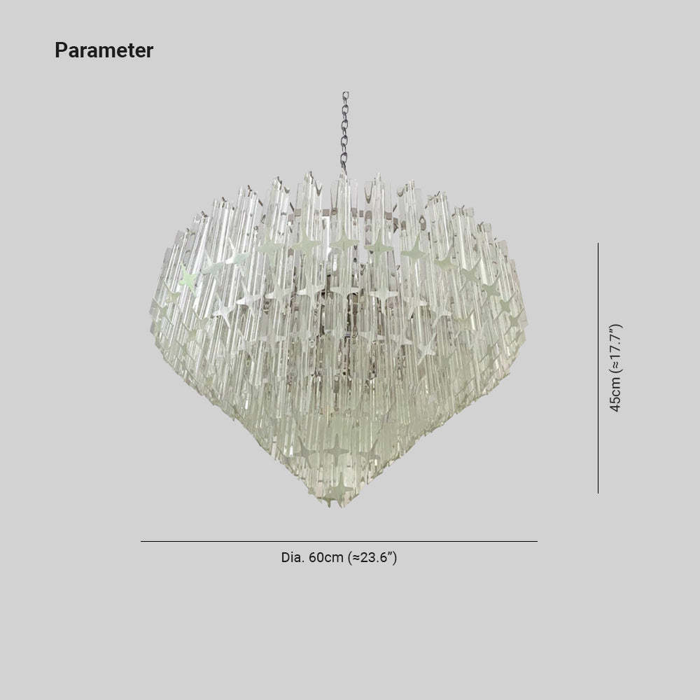 Alessio LED Pendant Light dimensions, crystal glass design