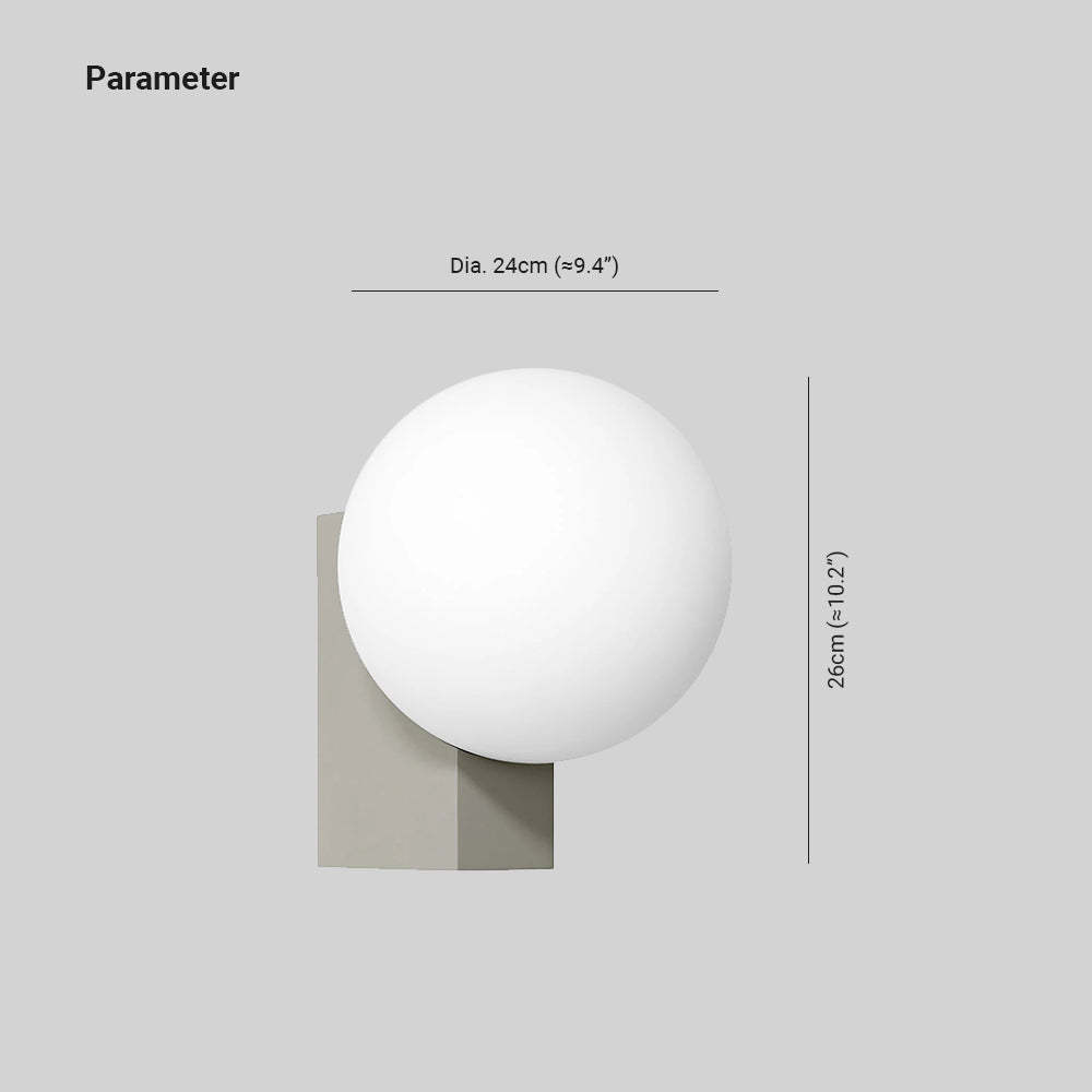 Valentina Wall Lamp - Dimensions: 24cm Globe, 26cm Height