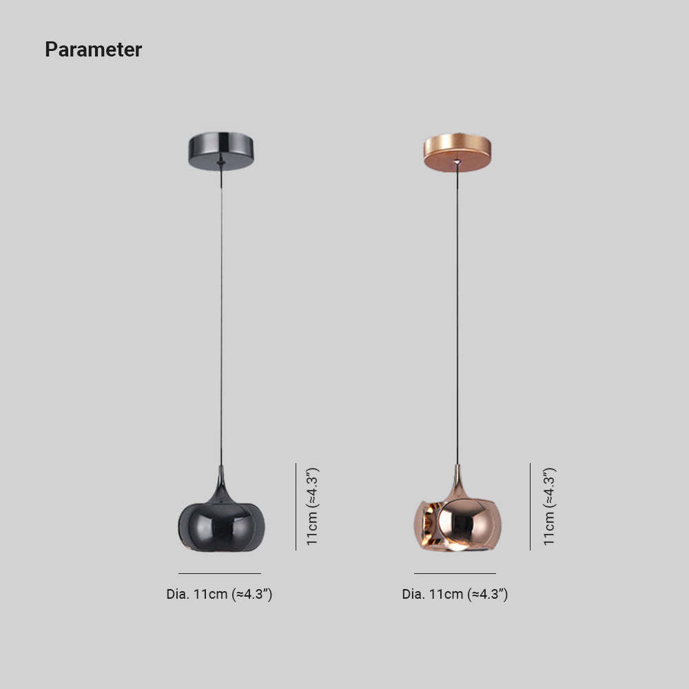 Hailie Retro Nordic Pendant Light - Dimensions and Colors