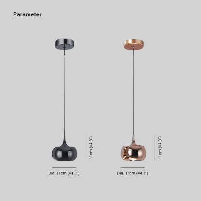 Hailie Retro Nordic Pendant Light - Dimensions and Colors