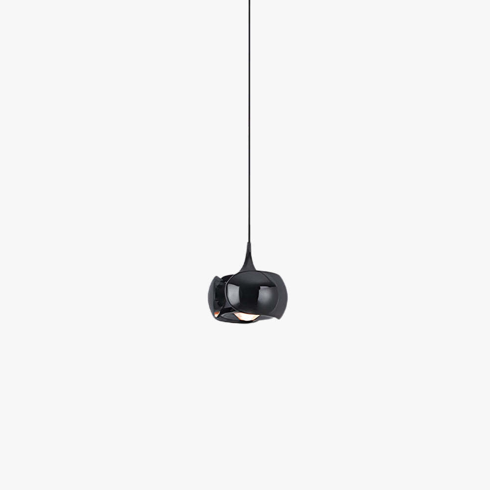 Hailie Retro Nordic Metal Glass Pendant Light - Black